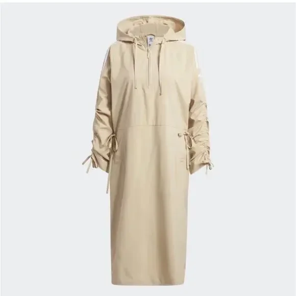 ADIDAS ORIGINALS Women's Adicolor Classics TRACEABLE Parley Dress, Magic Beige - Picture 3 of 10